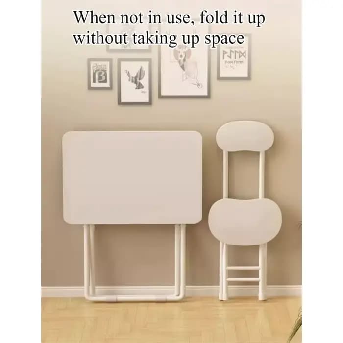 Table et chaises pliantes pour salle à manger