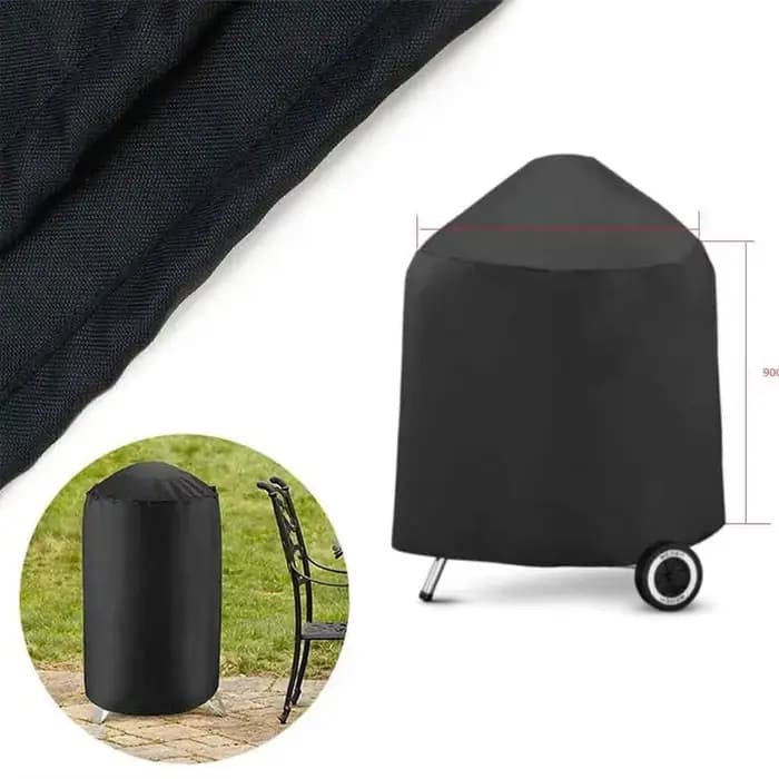 Housse de jardin ronde pratique pour barbecue Weber, protège votre barbecue du poussière et du vent, 70 x 96 cm/27 x 37 pouces