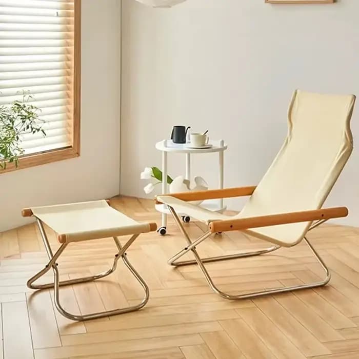 Chaise longue japonaise simple en toile
