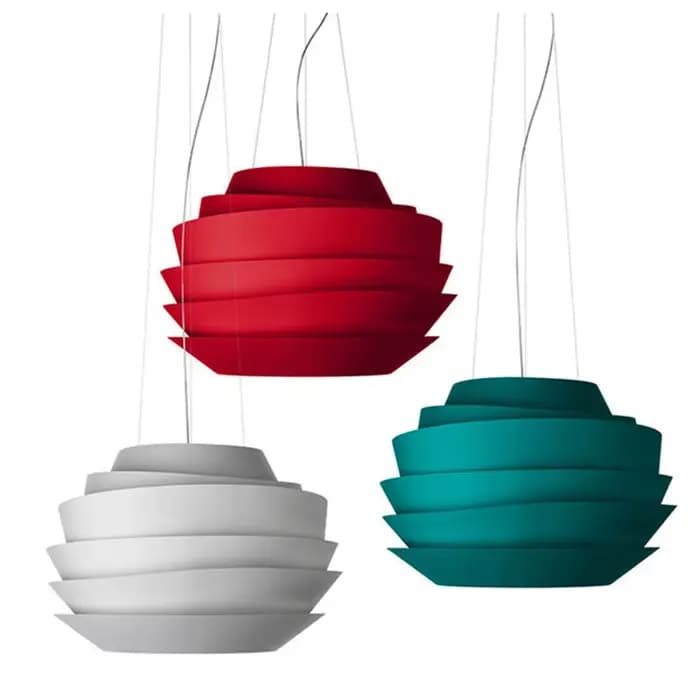 Le Soleil-Lampe LED Suspendue Blanche Ronde, Design poumons, Luminaire Décoratif d'Nik, Idéal pour une Chambre à Coucher ou un Salon