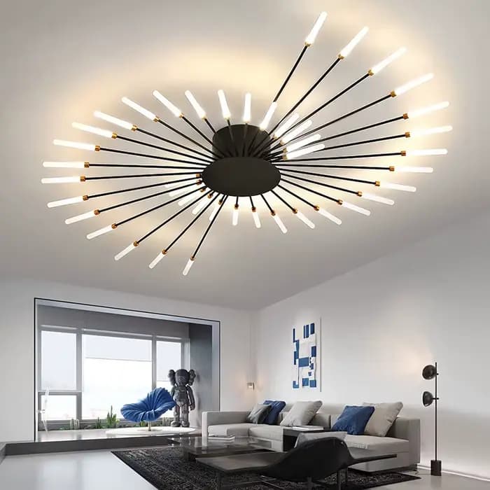 Salon lumière LED plafonnier moderne éclairage intérieur acrylique nordique créatif en forme d'éventail chambre luminaire décor à la maison chambre d'enfant