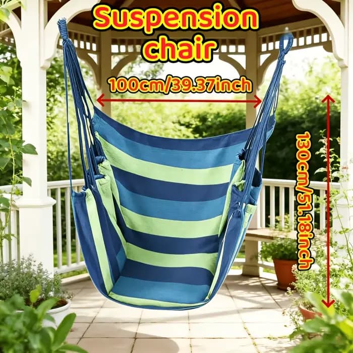 1 chaise suspendue de type hamac pour gazebo de jardin