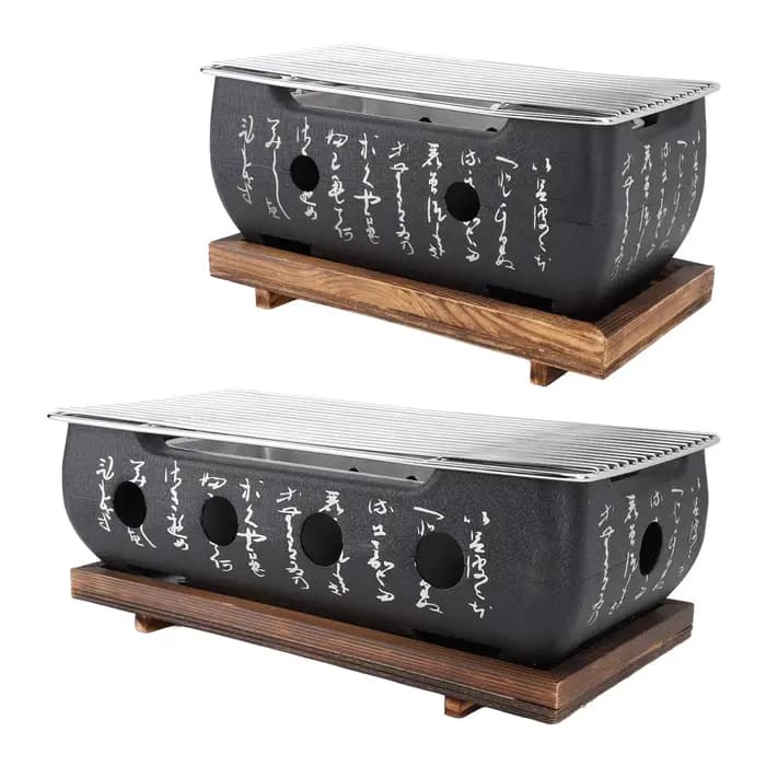 Poêle à Barbecue japonais rectangulaire au charbon de bois