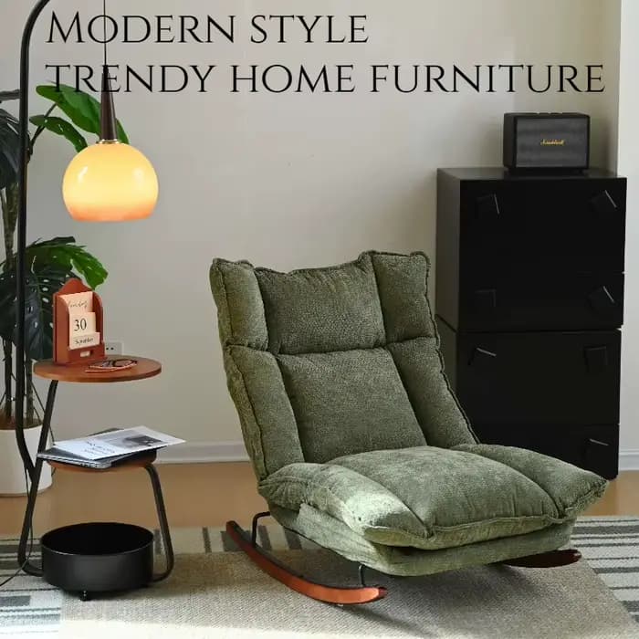 Chaise de balcon pliable verte relaxante pour adultes
