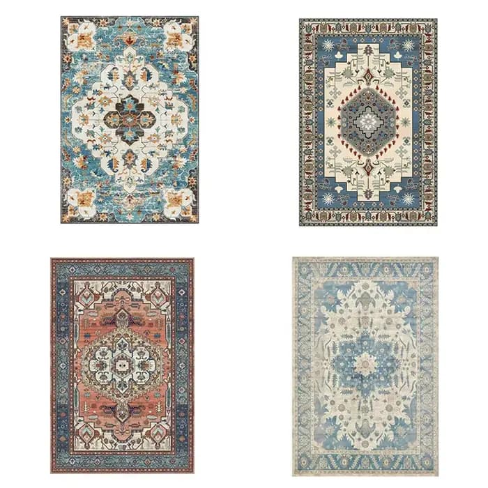 Tapis persan ethnique marocain nordique, antidérapant, pour salon, chambre à coucher, canapé, balcon, cuisine