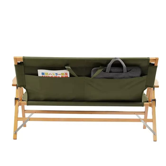 Chaise pliable pour 2 personnes pour extérieur, jardin, camping et glamping
