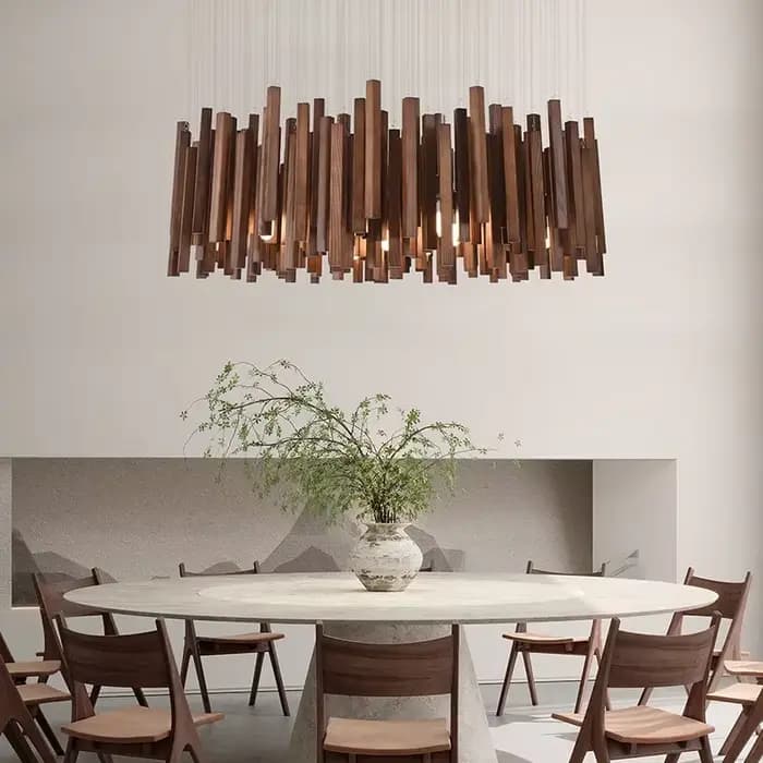 Plafonnier en bois pour restaurant, lustre de plafond, décor de chambre, lampe frontale, éclairage japonais pour salon, luminaire Ludesviation