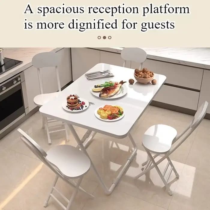 Table et chaises pliantes pour salle à manger