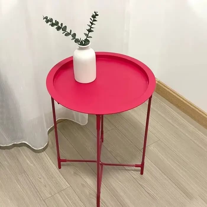 Table basse ronde pliable