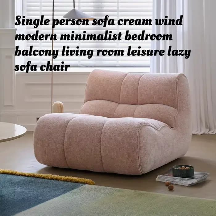Fauteuil d'appoint crème style nordique moderne et minimaliste pour chambre