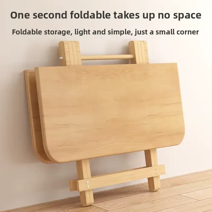 Table pliante rectangulaire en bois massif