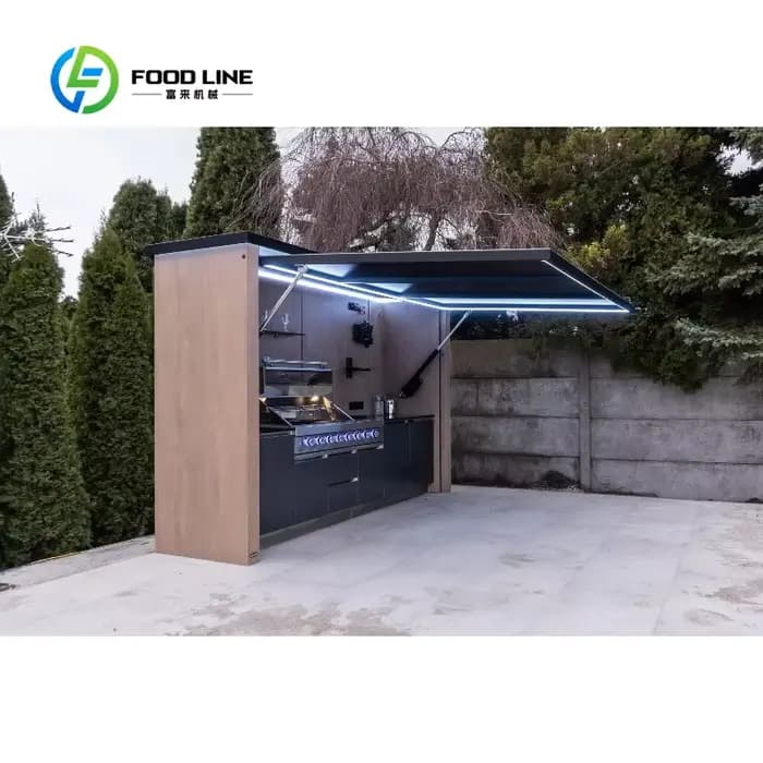 Cuisine extérieure compacte chic personnalisable pour balcon