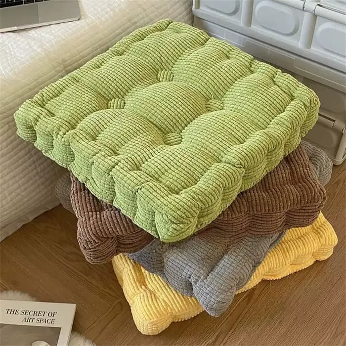 Coussin de siège capitonné grand carré rond épais coussin de chaise Tatami coussin d'oreiller de sol pour chaises de salle à manger de Patio de bureau à domicile 50x50 cm