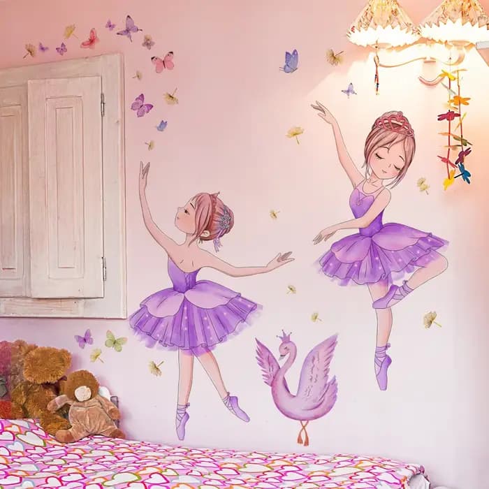 Autocollants Muraux Décoratifs pour Chambre d'Enfant, Papillon, Fleur, Mignon, pour Salon