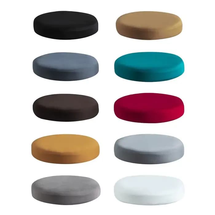 Juste de coussin de chaise ronde élastique