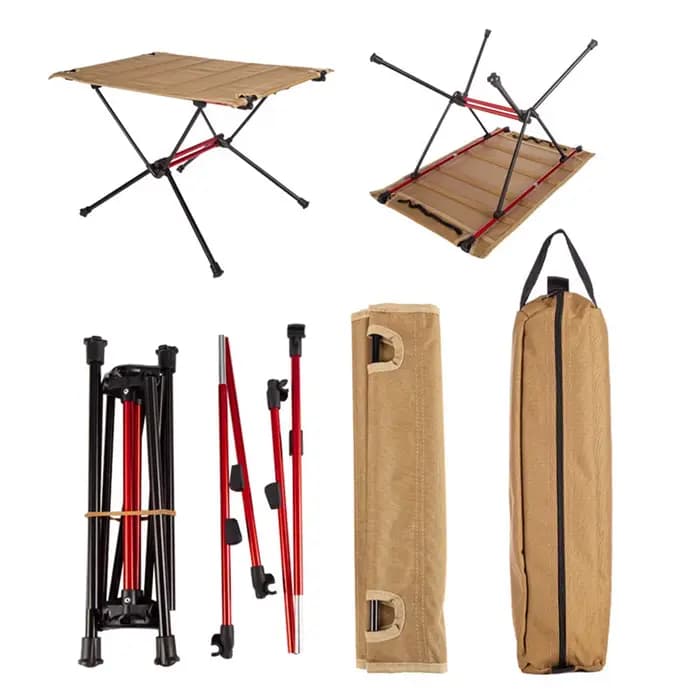 Table de Camping pliante Portable en alliage d'aluminium