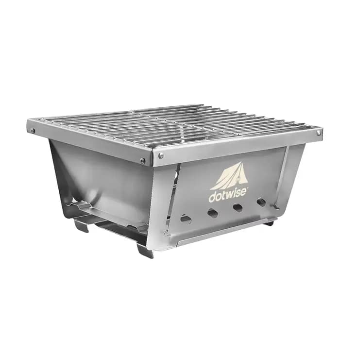 Réchaud d'extérieur pliable en acier inoxydable 304, style coréen, 36cm