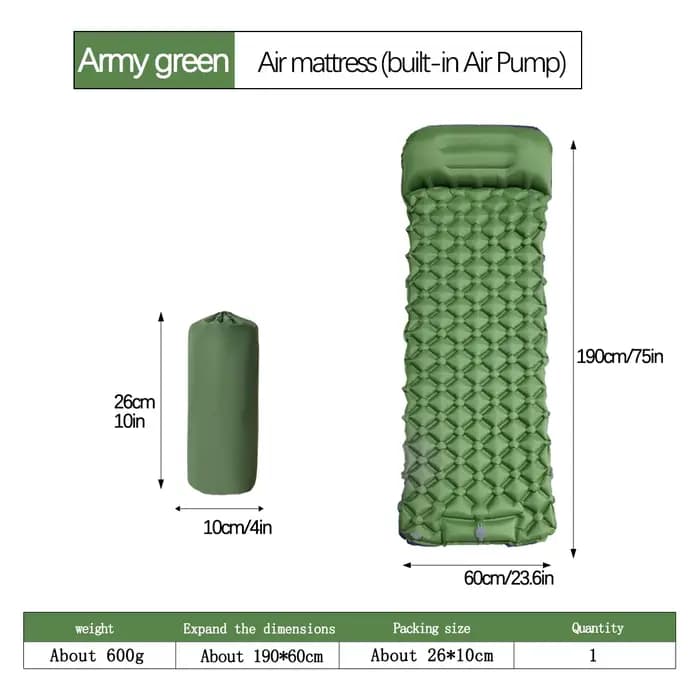 Matelas gonflable de camping en plein air