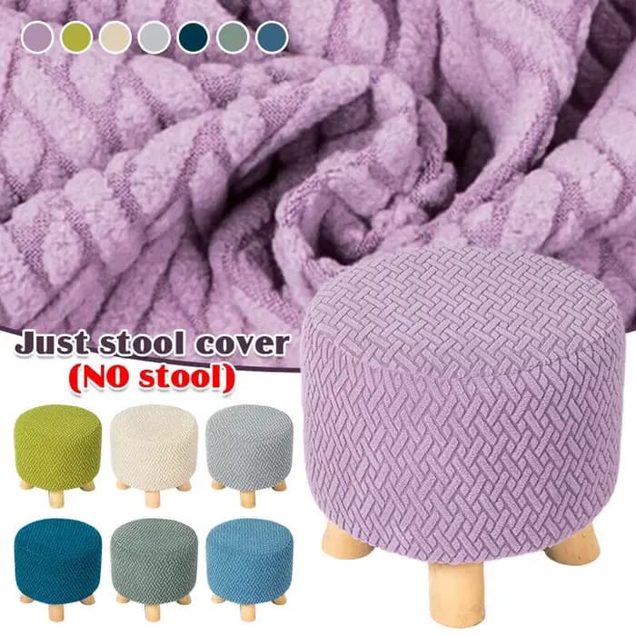 Housses de tabouret carrées en tricot épais et extensible