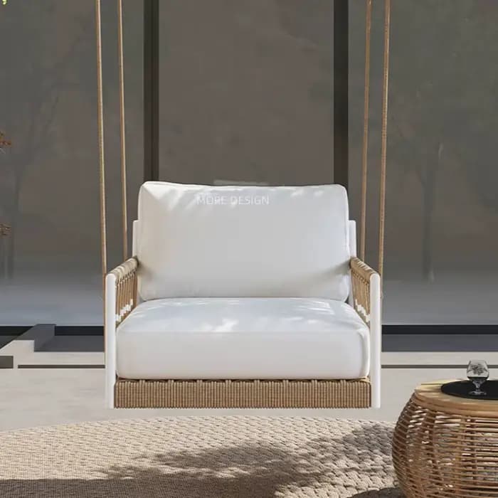 Vente chaude corde meubles de jardin cadre panier chaise en rotin