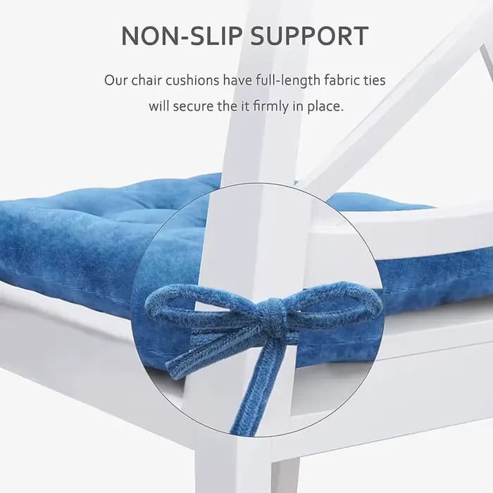 Grand coussin de chaise carré avec attaches