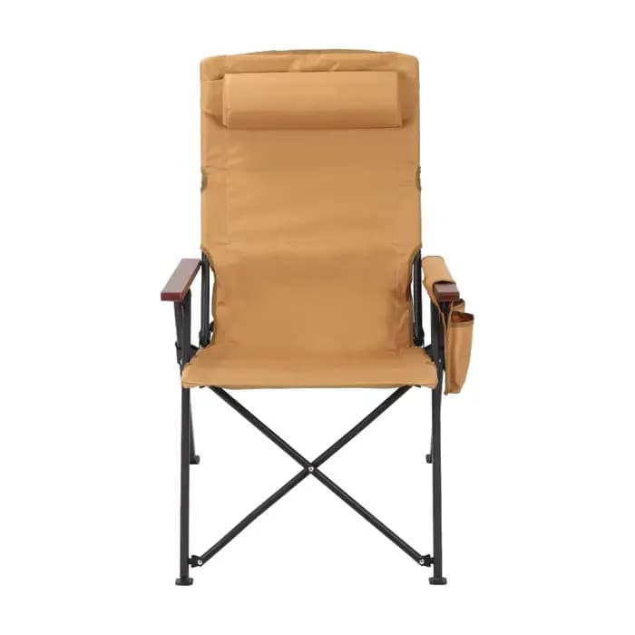 Chaise pliante réglable à 5 positions avec oreiller et accoudoirs – Parfaite pour le camping en plein air