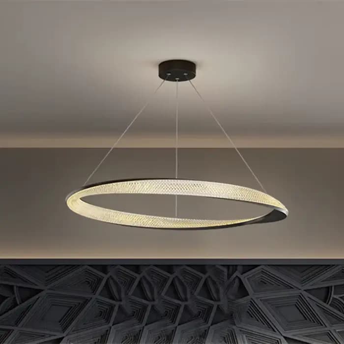 Lustre Chromé Minimaliste au Design Moderne, Luminaire Décoratif d'Nik, Idéal pour un Salon, une Chambre à Coucher, une Cuisine, un Loft ou un Bureau