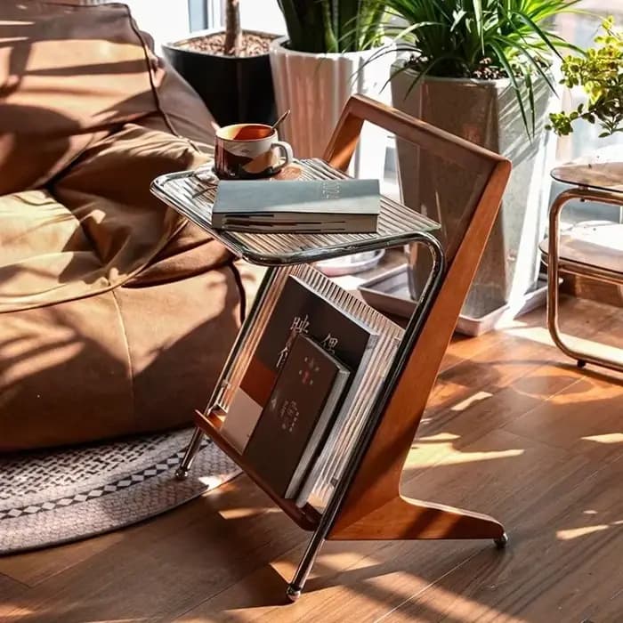 Table d'appoint Mobile de thé noir de luxe