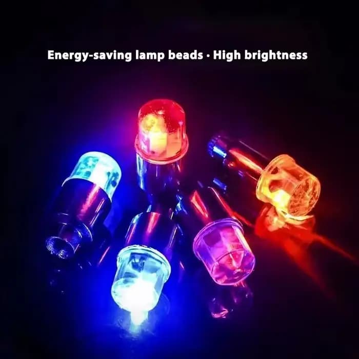 2 pièces colorées LED roue Valve lumières motos vélos voiture roue pneu Valve bouchons universel anti-poussière vélo Valve couverture 2025