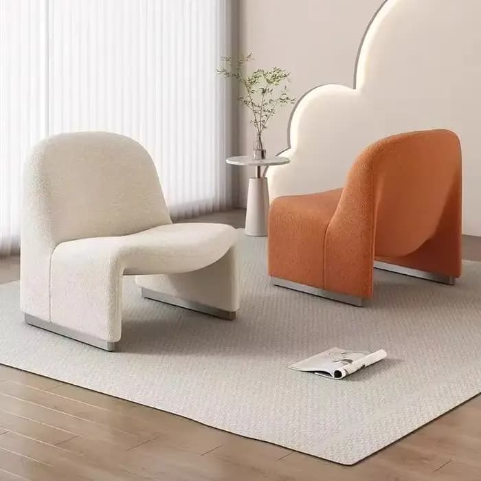 Canapé simple élégant, chaise longue de luxe de styliste
