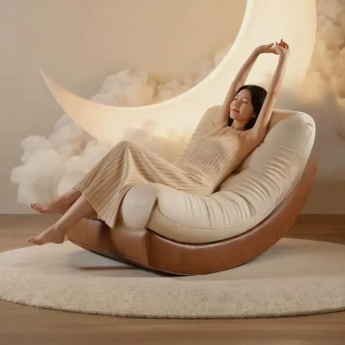 Fauteuil à bascule surdimensionné