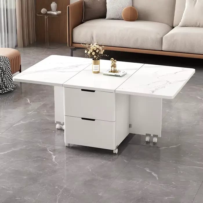 Table basse pliante italienne avec rangement