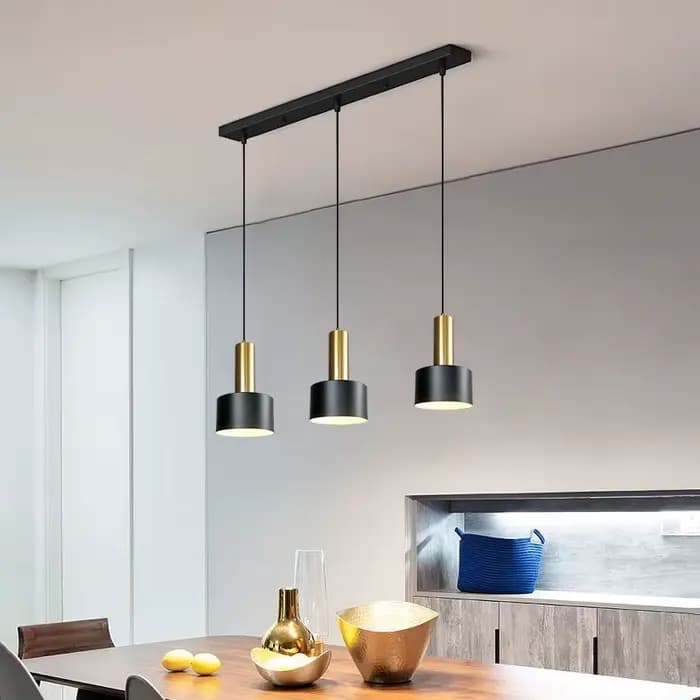 Éclairage pour salon décor à la maison nordique Simple Restaurant trois lustres de luxe moderne chambre chevet longue Table barre lampe