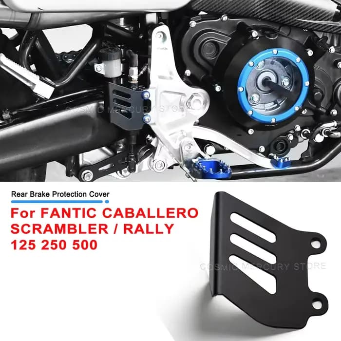 Pour FANTIC CABALLERO SCRAMBLER / RALLY 125 250 500 Nouveau modèle de protection décorative du frein arrière de moto Nouveau 2025