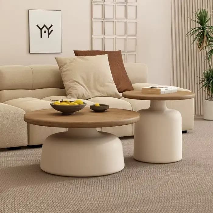 Table basse ronde en bois