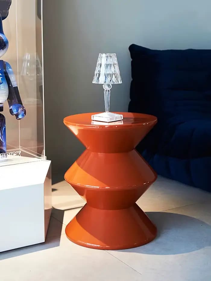 Table basse ronde en plastique