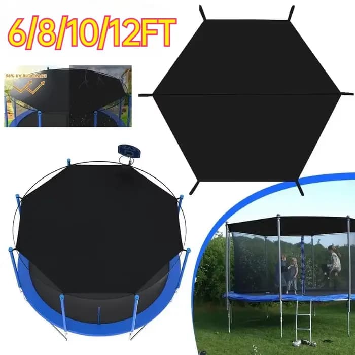 Voile d'ombrage en filet pare-soleil pour trampoline de 6
