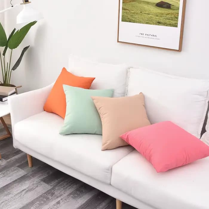 Housse de coussin de jardin solide et imperméable en sergé