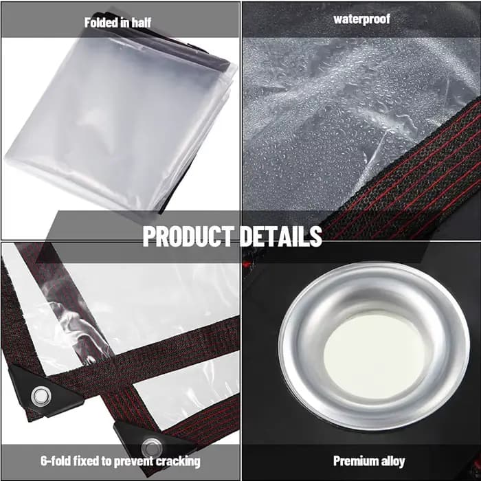 TarLII Garden TarLII-Bâche transparente XR imperméable à l'eau et à la pluie, couverture isolante pour plantes avec œillets