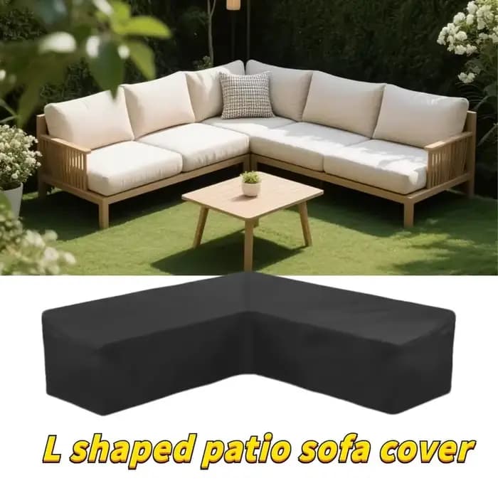 Housse de protection imperméable en forme de L pour canapé d'angle de jardin