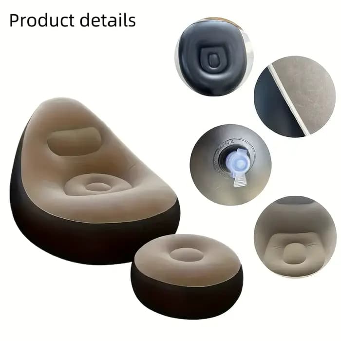 Fauteuil gonflable rapide et facile à gonfler avec repose-pieds