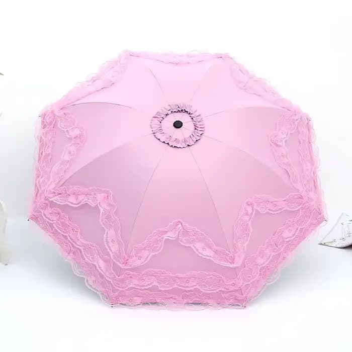 Parasol pliable en dentelle UV soleil et pluie