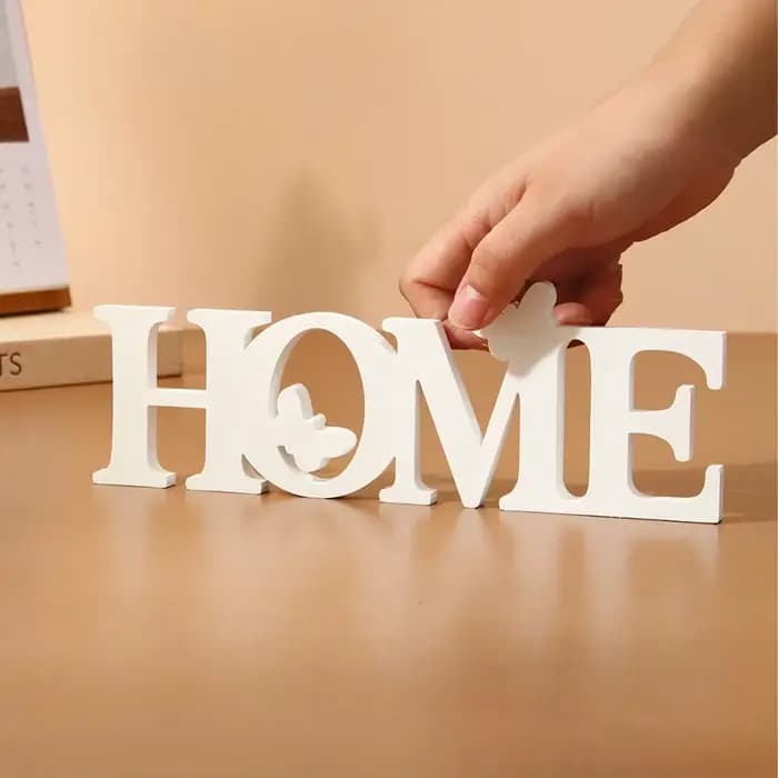 Ornement de bureau avec lettres papillon blanches de Style minimaliste moderne, pour chambre à coucher, salon, entrée, décoration de Table basse