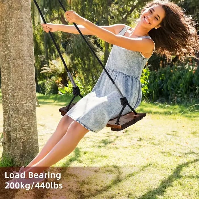 Adult Hanging Swing Chair - Solid Wood Porch
