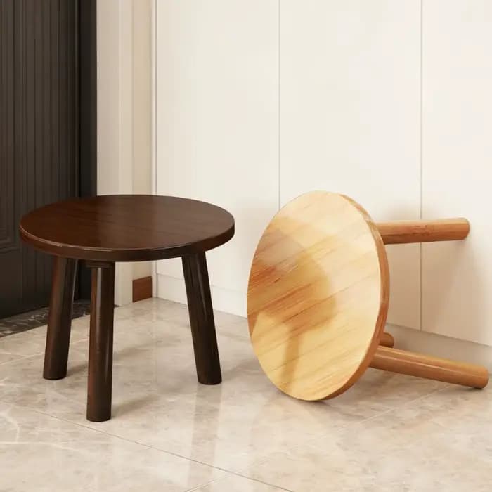 Tabouret rond en bambou 1 pièce pour salon et balcon