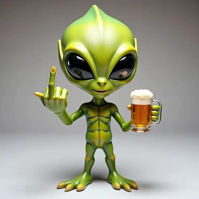 Statue d'alien en résine