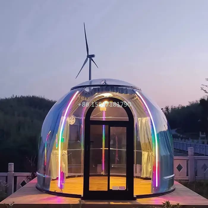 Dôme à bulles de luxe pour hôtel et complexe hôtelier en plein air