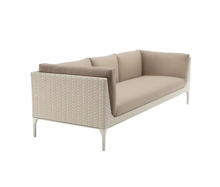 Mobilier d'extérieur canapé en rotin combinaison salon