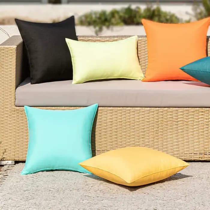 Housse de coussin imperméable couleur bonbon pour l'extérieur
