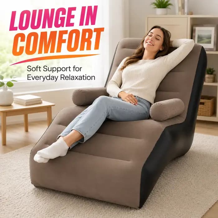 Fauteuil gonflable, canapé gonflable floqué portable